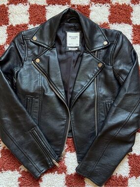 Abercrombie & Fitch Vegan Leather Moto Jacket
